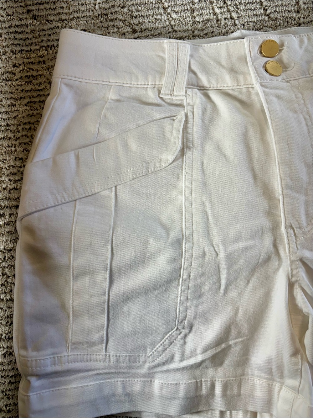 NWT Democracy Ab-solution Women’s Size 6 White High Rise Utility Shorts - Picture 4 of 12